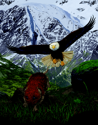 Alaska Eagle Wall Mural