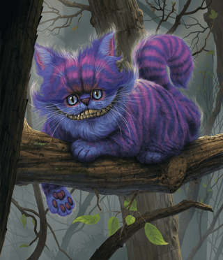 Cheshire Cat on Tree Wall Mural