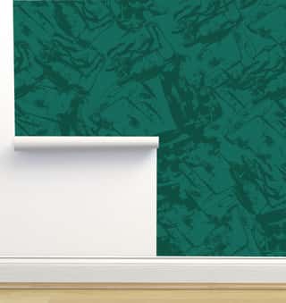Abstract Touches Green Wallpaper by Monor Designs