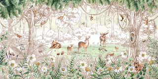 Forest Friends Spring Wall Mural