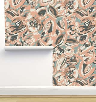 Brush Touches Orange Wallpaper by Monor Designs