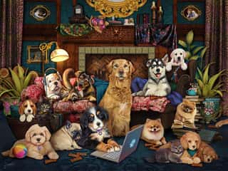 Woofing From Home Wall Mural