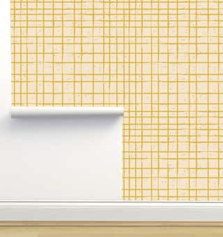 Geometrical Yellow Wallpaper by Monor Designs