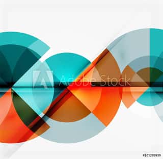 Geometric Design Abstract Background - Circles Wall Mural