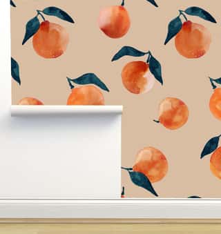Apple Blossom Watercolor Wallpaper by Erin Kendal