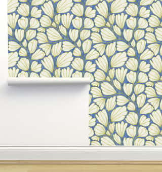 Sheila Blue Wallpaper by Amy MacCready