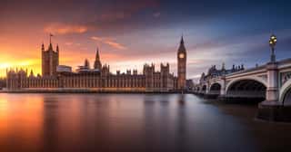 London Palace of Westminster Sunset Wall Mural