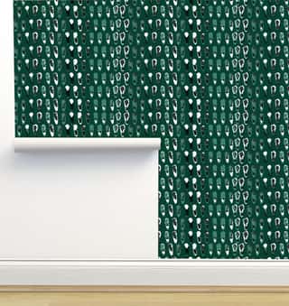 Snake Feels Green Wallpaper by Monor Designs