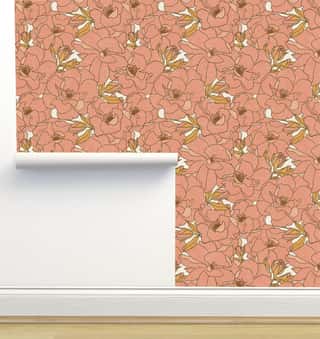 Zephirine Pink Wallpaper by Amy MacCready