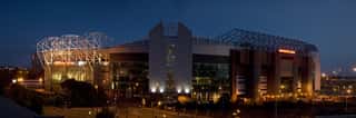 Football Stadium Lit Up At Night, Old Trafford, Greater Manchester, England Wall Mural