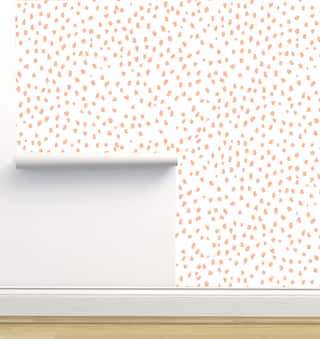 Speckle Marks Peach Wallpaper by Erin Kendal