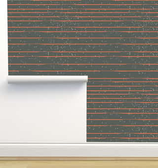 Texture Lines Orange Wallpaper by Monor Designs