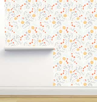 Astrid White Wallpaper by Amy MacCready