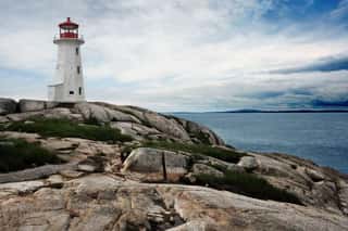 Lighthouse on the Rocks Wall Mural