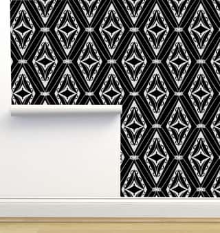 Diamond Black Wallpaper by Monor Designs