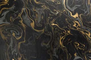 Marble Ink Paper Texture Black Grey Gold Wall Mural