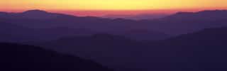 Silhouette Of Mountains At Dawn, Clingman\'s Dome, Great Smoky Mountains National Park, North Carolina, USA Wall Mural