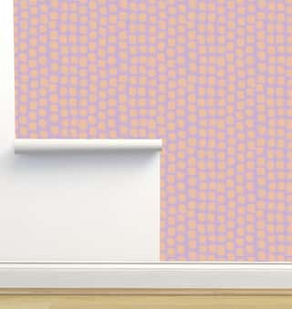 Happy Brushstrokes Lilac Wallpaper by Julia Schumacher