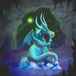 Baby Dragon Enigma Wall Mural