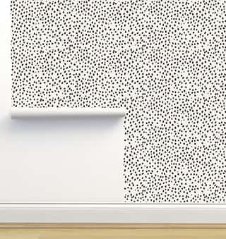 Black Speckle Marks Wallpaper by Erin Kendal
