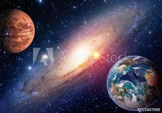 Space Planet Galaxy Milky Way Earth Mars Universe Astronomy Solar System Astrology  Elements Of This Image Furnished By NASA  Wall Mural
