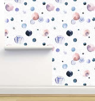 Speckled Watercolor Dots Wallpaper by Ninola Designs