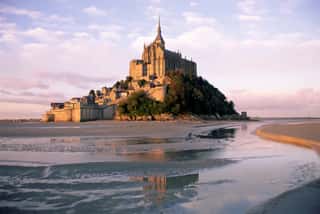 Mont Saint-Michel at Low Tide Wall Mural