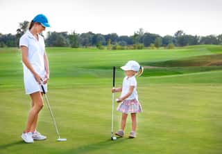 Mother and Daughter Golfing Wall Mural