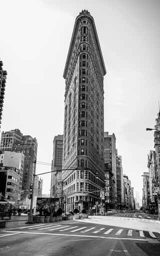 Black and White Flatiron Building NYC Wall Mural
