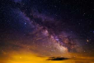 Milky Way at Edge of Sunset 1 Wall Mural