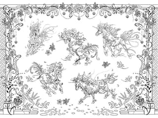Unicorn-Color-In-Wall-Mural Wall Mural