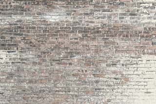 Old Red Brick Wall With White Paint Background Texture Wall Mural