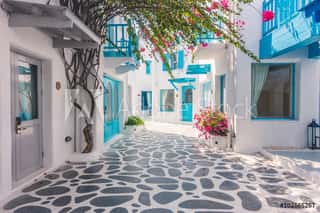 Beautiful Architecture With Santorini And Greece Style Wall Mural