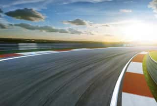 Motion Blurred Racetrack,cold Mood Wall Mural
