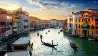 Grand Canal At Sunset Wall Mural