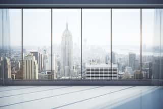 Modern Interior  With City View Wall Mural