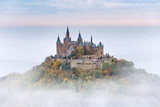 German Castle Hohenzollern Over The Clouds Wall Mural
