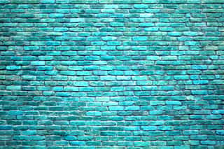 Brick Wall Of Blue Color, The Texture Of The Stone Surface Wall Mural