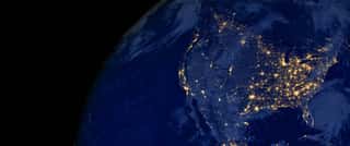 United States Of America Lights During Night As It Looks Like From Space  Elements Of This Image Are Furnished By NASA Wall Mural