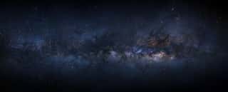 Panorama Milky Way Galaxy With Stars And Space Dust In The Universe Wall Mural