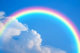 Sky And Rainbow Background Wall Mural