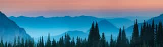 Blue Hour After Sunset Over The Cascade Mountains Wall Mural