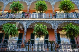 The Beautful French Quarter In New Orleans, Louisiana   Wall Mural
