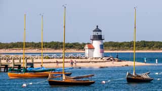 Lighthouse To The Entrance Of Nantucket  Wall Mural