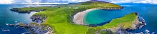 Aerial View Of The Beautiful Coast At Malin Beg In County Donegal, Ireland Wall Mural