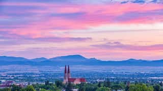 Beautiful Sunrise Lookin Over The Helena Valley And The Catherdral Wall Mural