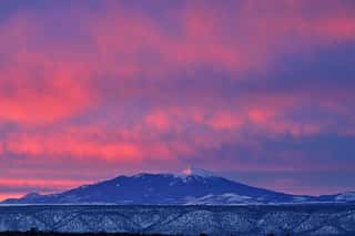 Winter Landscape At Dawn Of Humphreys Peak, San Francisco Peaks, Flagstaff, Arizona, USA Wall Mural