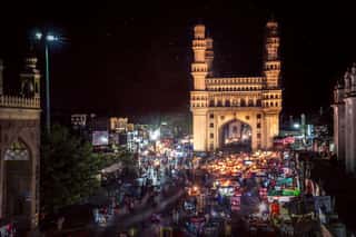 The Charminar Is Constructed In 1591 And It  Is A Monument And Mosque Located In Hyderabad, Telangana, India  Wall Mural
