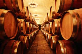 Wine Cellar With  Barrels Wall Mural
