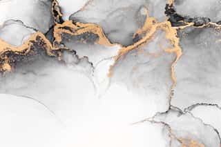 Black Gold Abstract Background Of Marble Liquid Ink Art Painting On Paper   Image Of Original Artwork Watercolor Alcohol Ink Paint On High Quality Paper Texture   Wall Mural